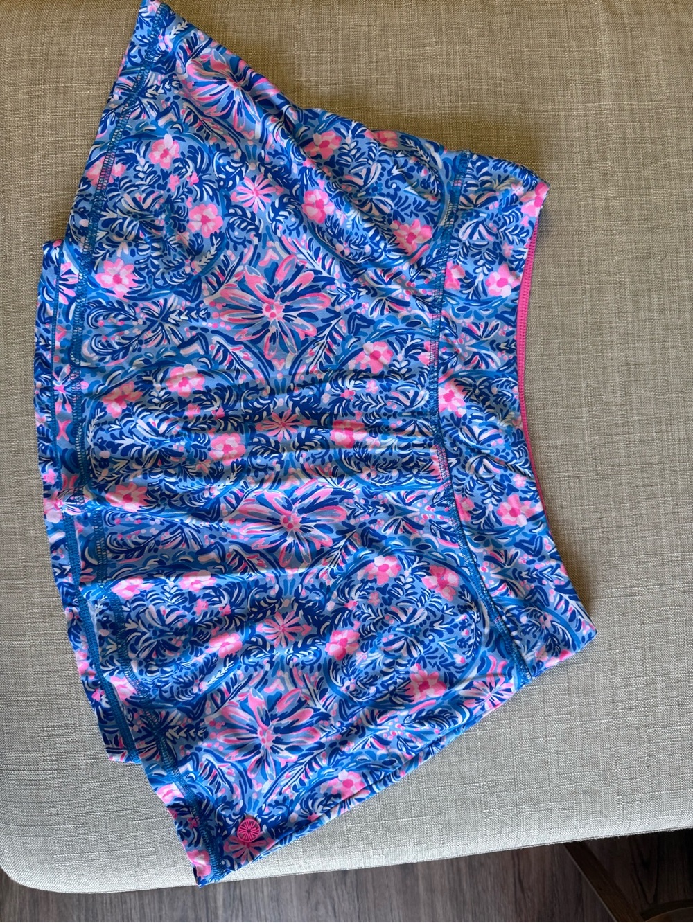 Lilly Pulitzer Hot Pink Athletic Skort with Gold Logo